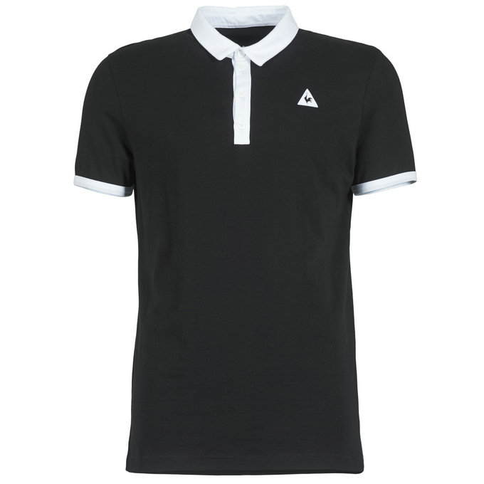 Le Coq Sportif Palos Ss Noir - Polos Manches Courtes Homme